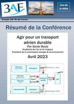2023 04 Agir pour un transport aérien durable par Xavier Bouis_résumé