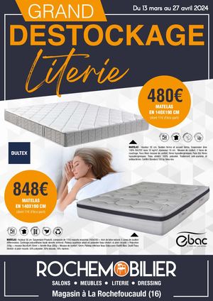 Rochemobilier Depliant Destockage Literie 2024