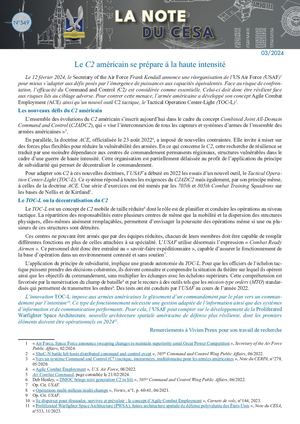 LA NOTE DU CESA N°549