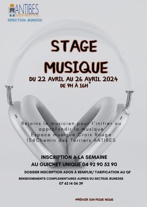 Stage Musique de la Direction Jeunesse