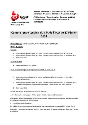 Compte Rendu CSA INJA du 27 02 2024