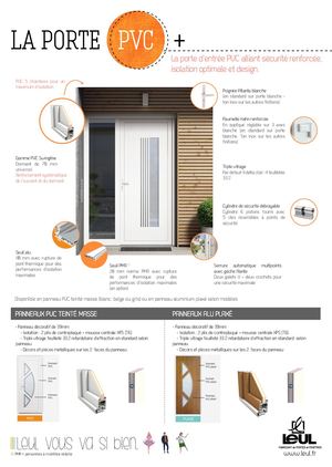 Porte d'entrée PVC+