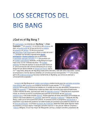Los Secretos Del Big Bang