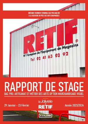 Rapport de Stage - Retif x La Joliverie PAG