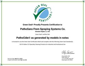 Pathoclean Label Calaméo - Green Seal Patho Cide, Patho Pure, And Patho Clean Cert