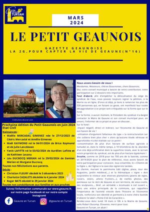 Petit Geaunois Mars 2024