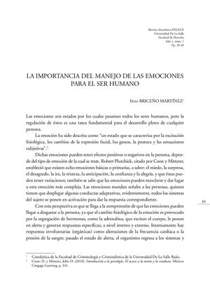 La Importancia Del Manejo De Las Emociones