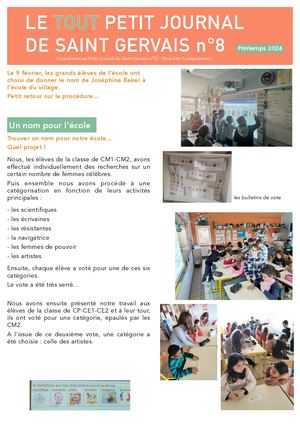 le tout petit journal de saint-gervais n°8