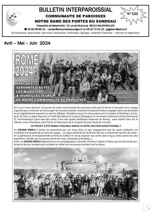 Bulletin n° 133 - Avril Mai Juin 2024