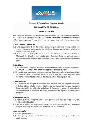 Regulamento Ssafotofestival 2024 Concurso Alterado