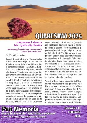 Promemoria - Quaresima2024