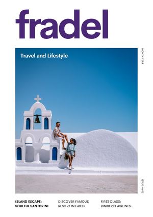 White And Purple Minimalist Travel Magazine