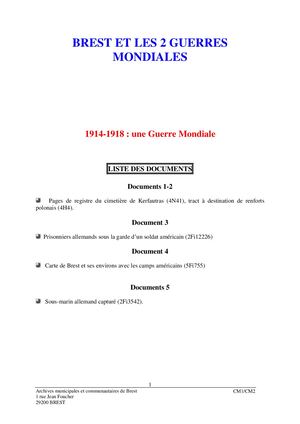 Iere Guerre Une Guerre Mondiale