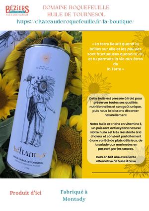 Fiche produit - Domaine Roquefeuille Huile De Tournesol