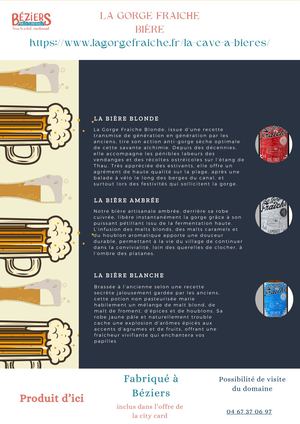 Fiche produit - La Gorge Fraiche Bieres