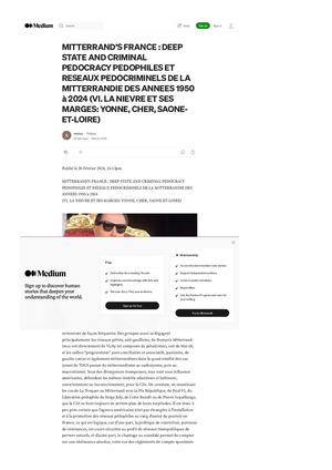Reseaux Pedocriminels De La Mitterrandie