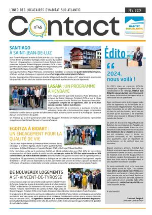 Contact, la lettre d’information des locataires #45