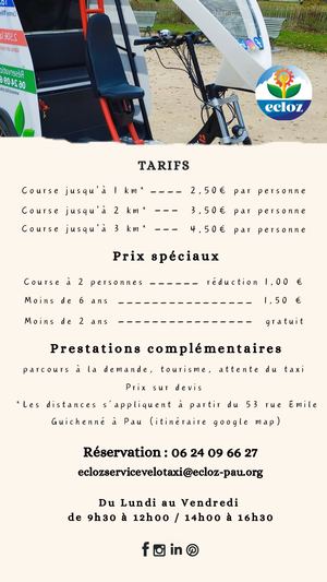 Tarifs Vélo Taxi