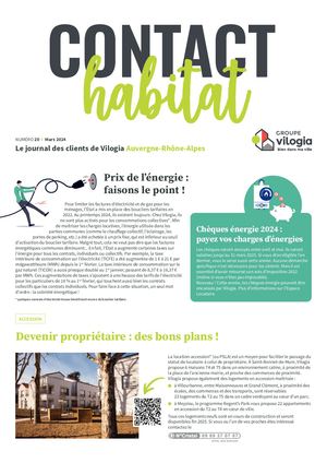 Contact Habitat Auvergne Rhône Alpes mars 2024