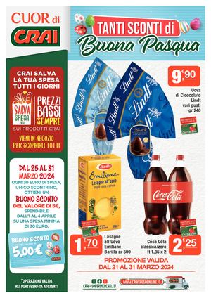 Volantino Cuor di  Crai Regina dal 21 al 31 marzo