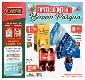 Volantino Crai Regina Zenone dal 21 al 31 marzo