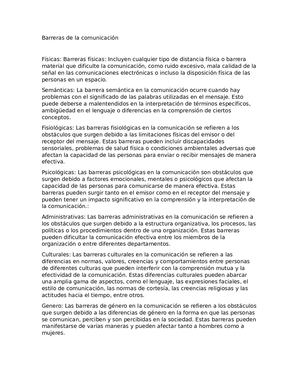 Barreras De La Comunicación