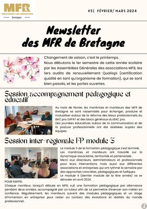 Newsletter #5 Mfr Bretagne