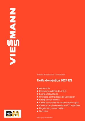 Viessmann Tarifa Doméstica 2024 Bricomur