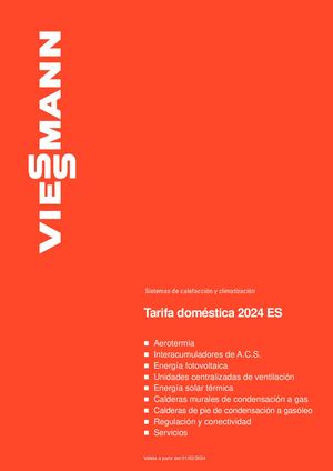 Viessmann Tarifa Doméstica 2024