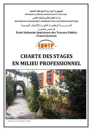 Charte Stages En Milieu Professionnel