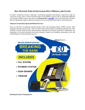 How Electronic Point Of Sale Systems Drive Efficiency And Growth