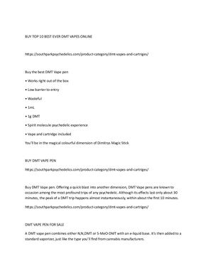 Buy Top 10 Best Ever Dmt Vapes Online