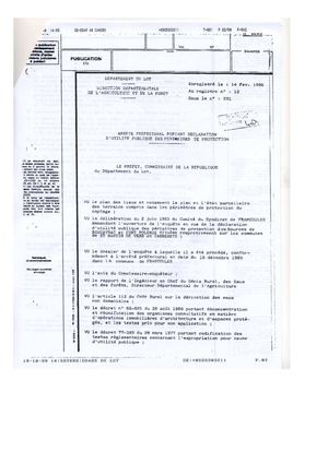 Arrêtés préfectoraux - Dossier