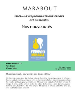 Marabout Vie quotidienne et loisirs créatifs Avril Mai Juin 2024