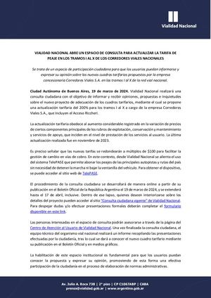 Calaméo - Vialidad Nacional Abre Un Espacio De Consulta Para Actualizar ...