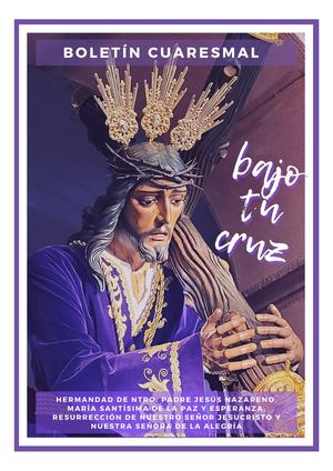Boletin Cuaresmal Bajo Tu Cruz 2024 Padre Jesús 2024