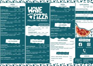 Wave Pizza Menu