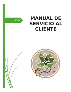 Manual de Servicio al cliente