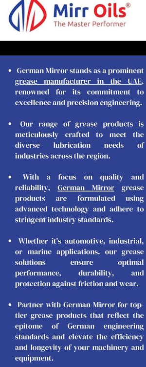 german mirror-grease manufacturers in uae