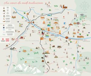 Carte Touristique Lauragais Tourisme 2024
