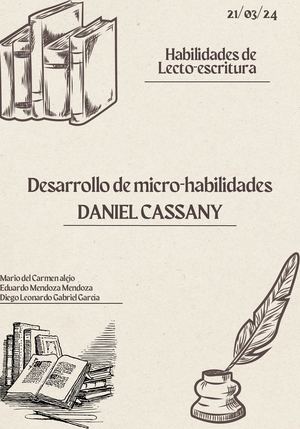Desarrollo de micro-habilidades por Daniel Cassany