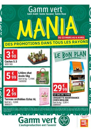 Gamm Vert Mania Du 23 Au 6 Avril
