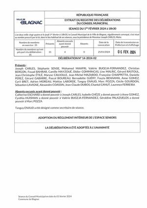Reglement Interieur Espace Seniors