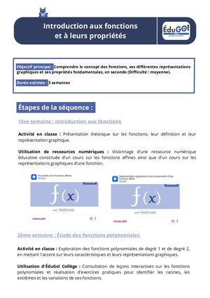 Fiche Pédagogique Lycée Maths