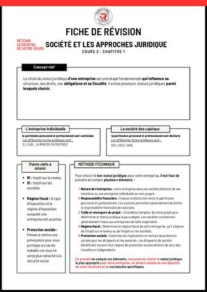 Fiche De Révision C2c1 Approche Juridique