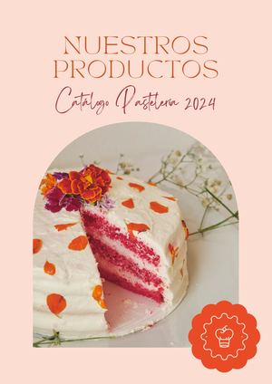 Documento A4 Catálogo De Pastelería Delicado Rosa