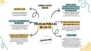 Mapa Mental Politicas Publicas De Las Tic
