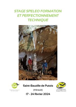 Speleologie : stage saint-bauzille 2024