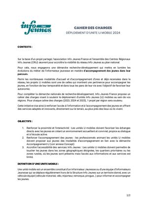 Cahier des charges IJ Mobile