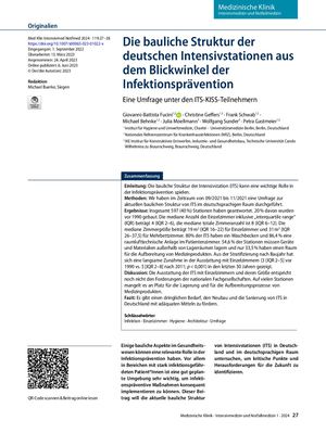04 Die Bauliche Struktur Der Deutschen Intensivstationen Aus Dem Blickwinkel Der Infektionsprävention